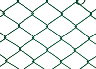 2 Inch * 2 Inch Galvanized dây chuyền hàng rào kim cương lỗ màu xanh lá cây PVC phủ