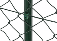 9 Gauge Green Chain Link hàng rào hình dạng lỗ kim cương
