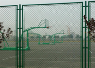 Hàng rào liên kết chuỗi xanh 50mm Kim cương lỗ Pvc tráng cho sân vận động