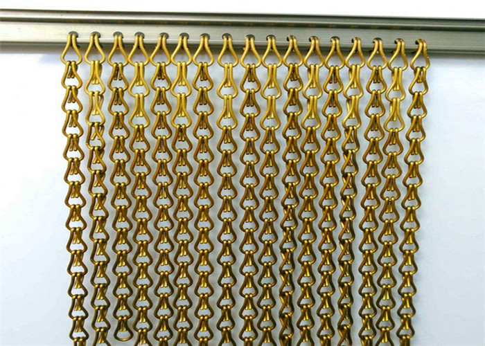 Lưới dây trang trí bằng nhôm vàng 3m Màn bay dây kim loại rộng 3m