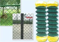 3,5 mm 6 Ft X 50 Ft Hàng rào liên kết chuỗi Bảo vệ động vật Màu xanh lá cây PVC tráng