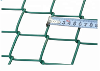 Hàng rào liên kết chuỗi PVC tráng màu xanh lá cây 60x60mm Lưới kim cương lỗ